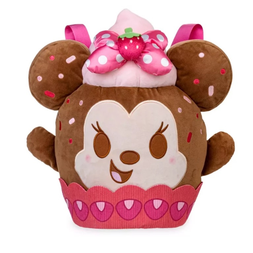 Disney Munchlings Baked Treats Minnie Strawberry Cupcake Backpack NWT 🍓🧁